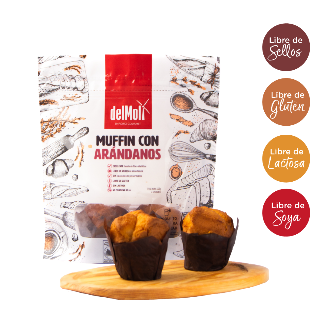 Muffin de Arándanos (440 gr) - delMoli