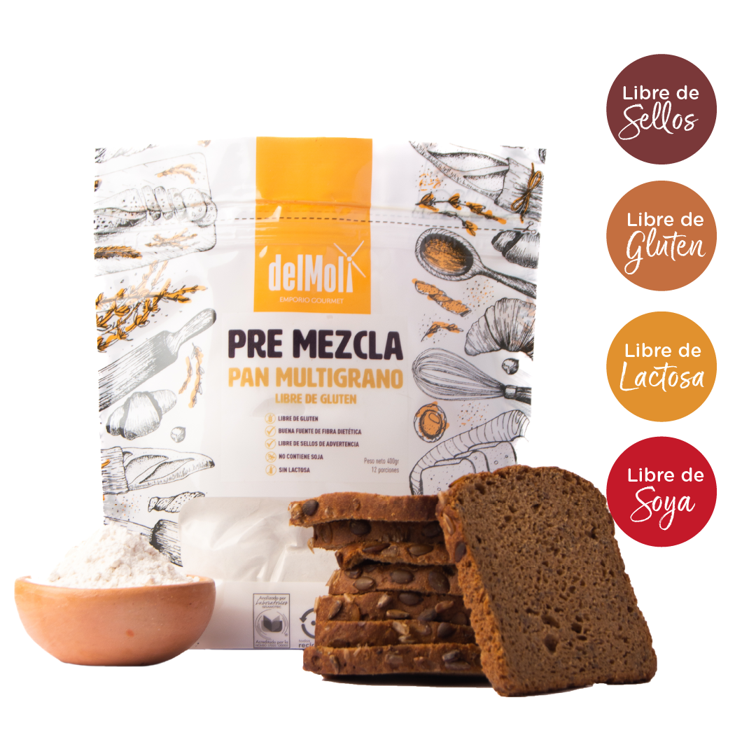 Pre Mezcla Pan Multigrano (400gr) - delMoli